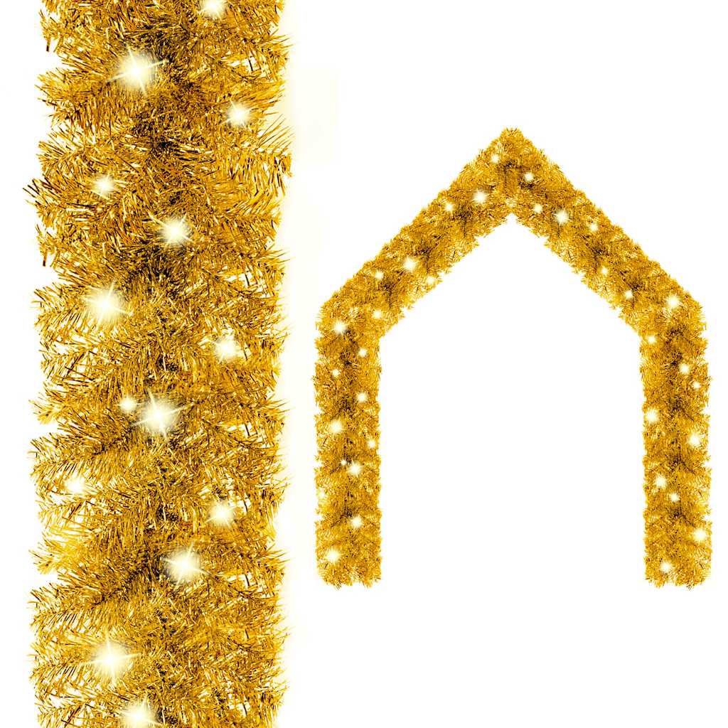 Vidaxl Christmas garland with LED lights 10 m gold-colored