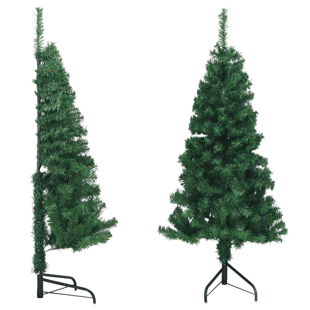 VidaXL coin de sapin de Noël artificiel 120 cm PVC vert