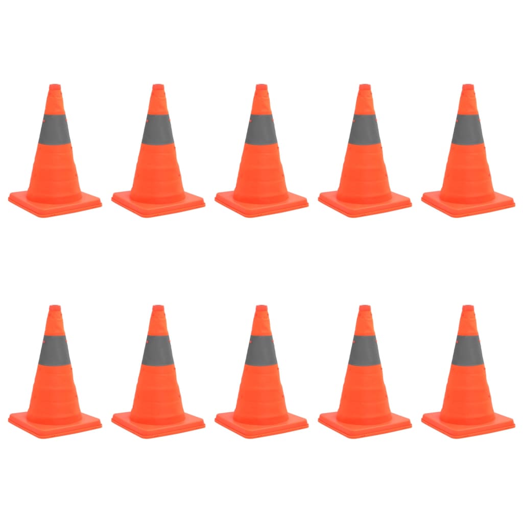 Vidaxl Traffic Cone Pop-Up 10 PCS 42 cm