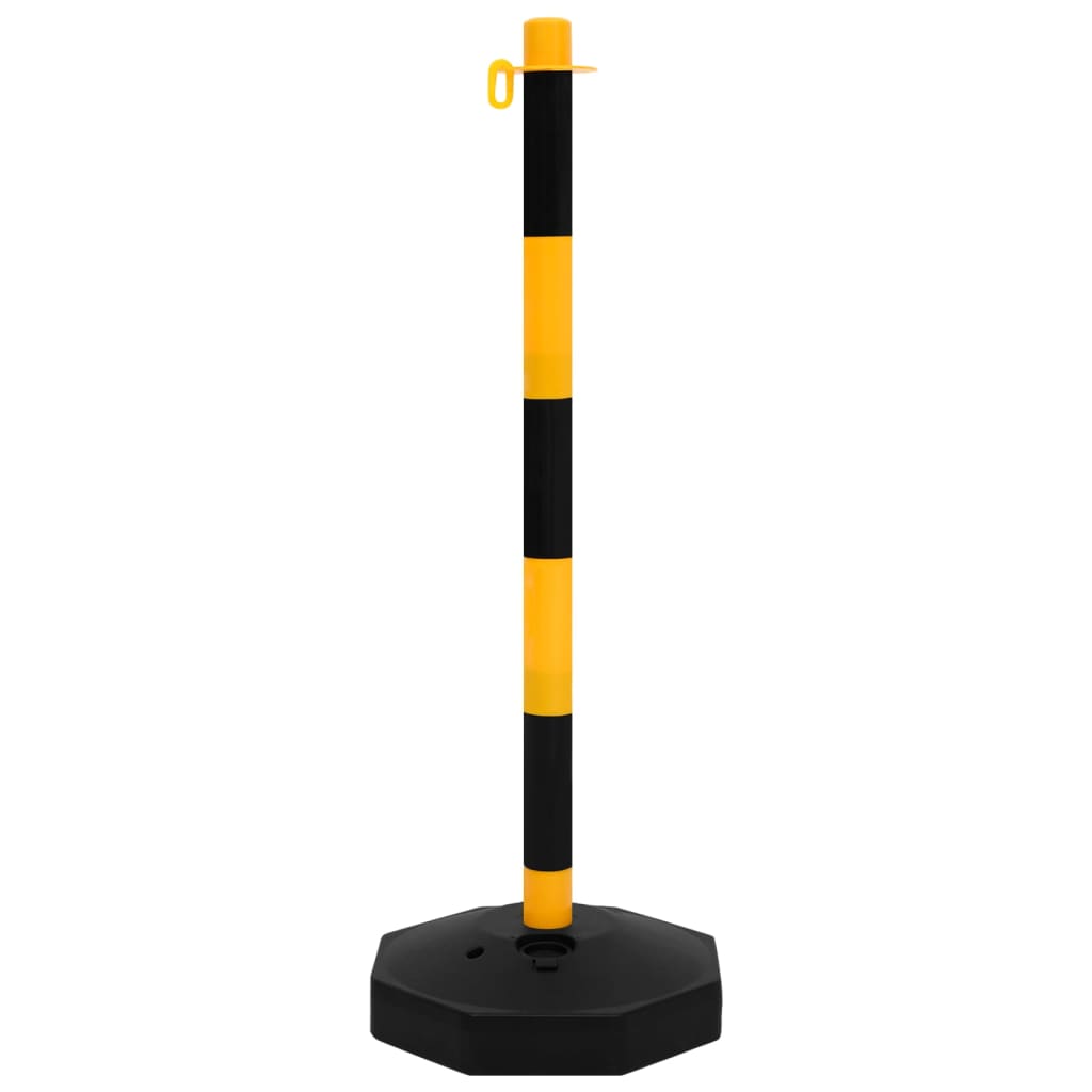 Ensemble de postes de chaîne Vidaxl avec chaîne en plastique 10 m