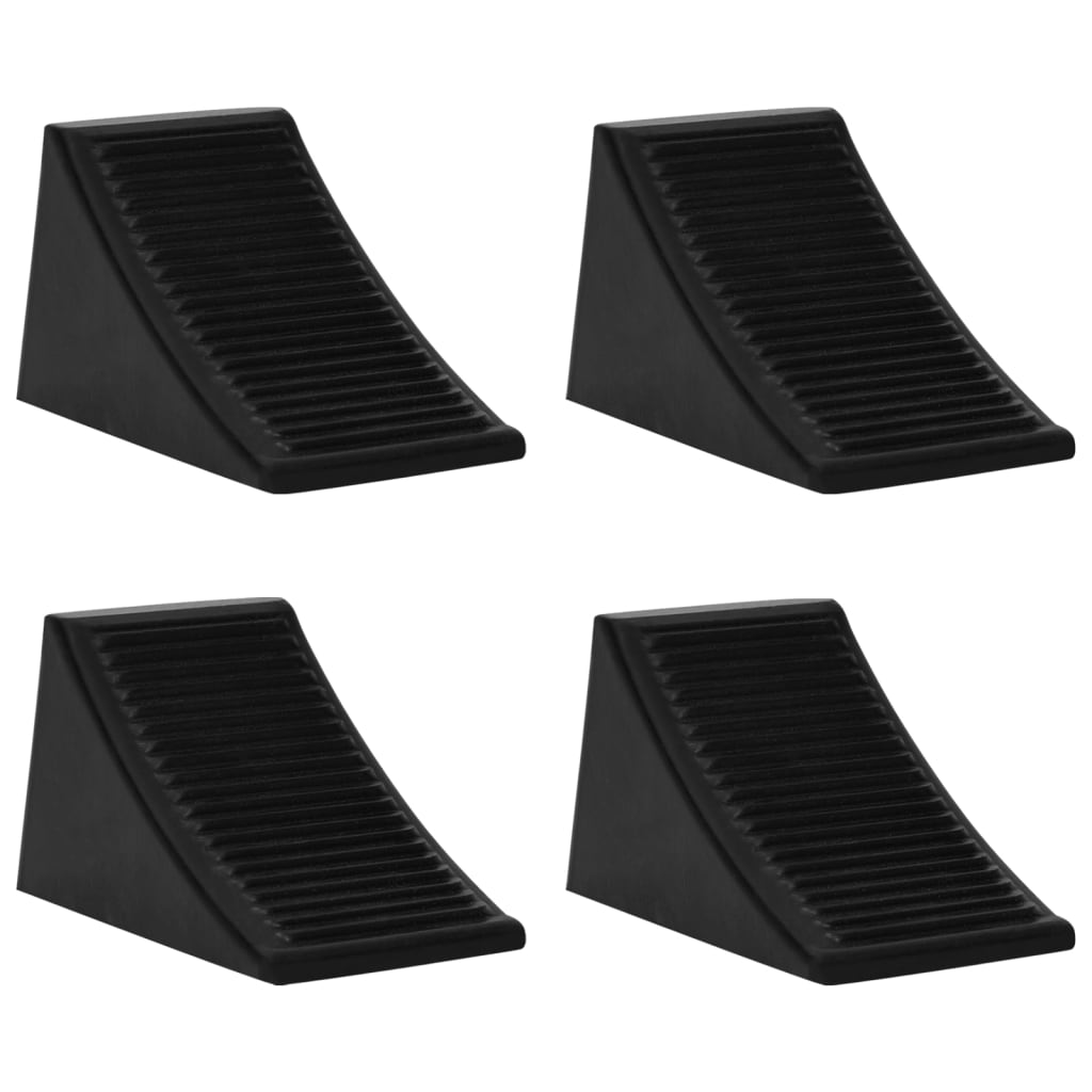Bloques de rueda Vidaxl 4 PCS 16x9x9 cm de goma