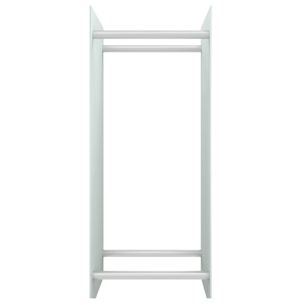 Vidaxl Firewood Rack 40x35x100 cm Tempered Glass White