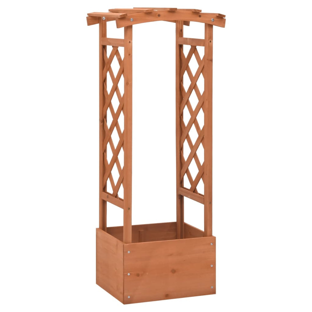 Vidaxl Latwerkplantenbak con Arch 49x39x117 cm Vurenhout