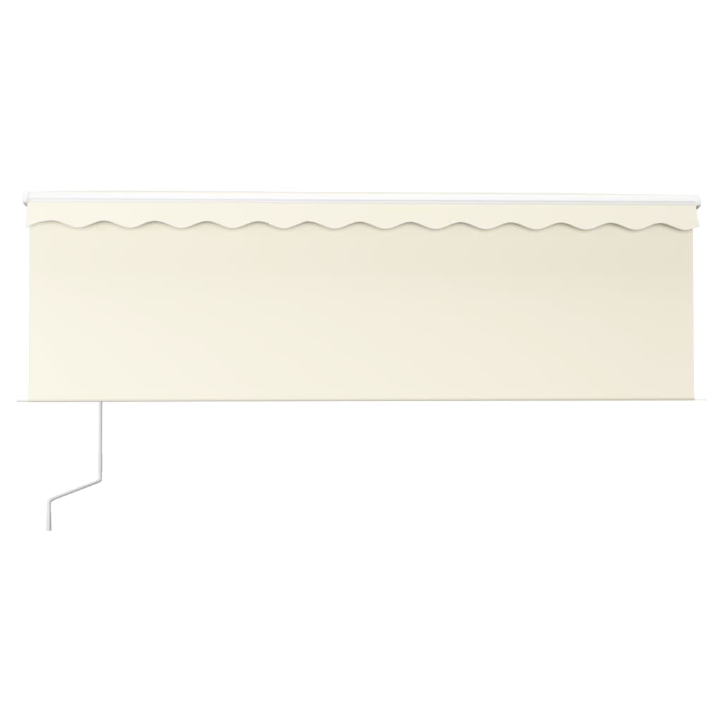 VidaXL Automatic Retractable Awning with Roller Blind 4x3 m Cream Color