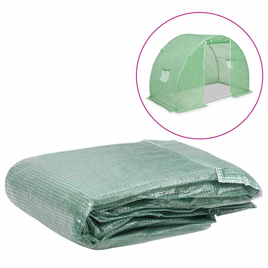 Vidaxl greenhouse cover replacement (4.5 m²) 300x150x200 cm green