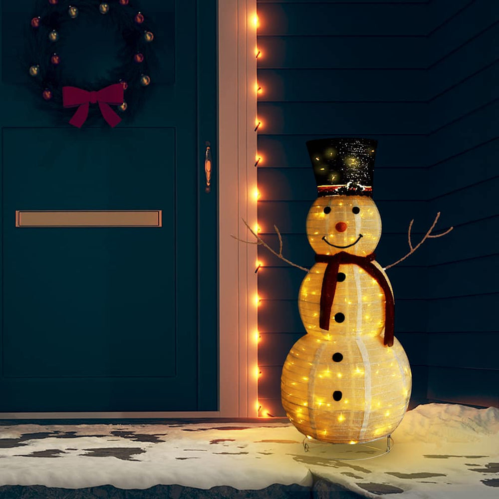 Vidaxl decorative snowman LED 120 cm luxury fabric