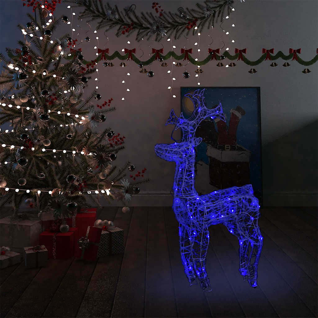 Vidaxl Decoraciones navideñas Reindeer 90 LED 60x16x100 cm acrílico