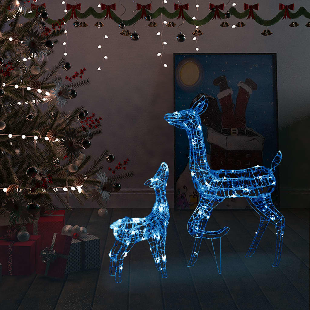 Vidaxl Decoraciones navideñas Familia de renos 160 LED ACRYLIC