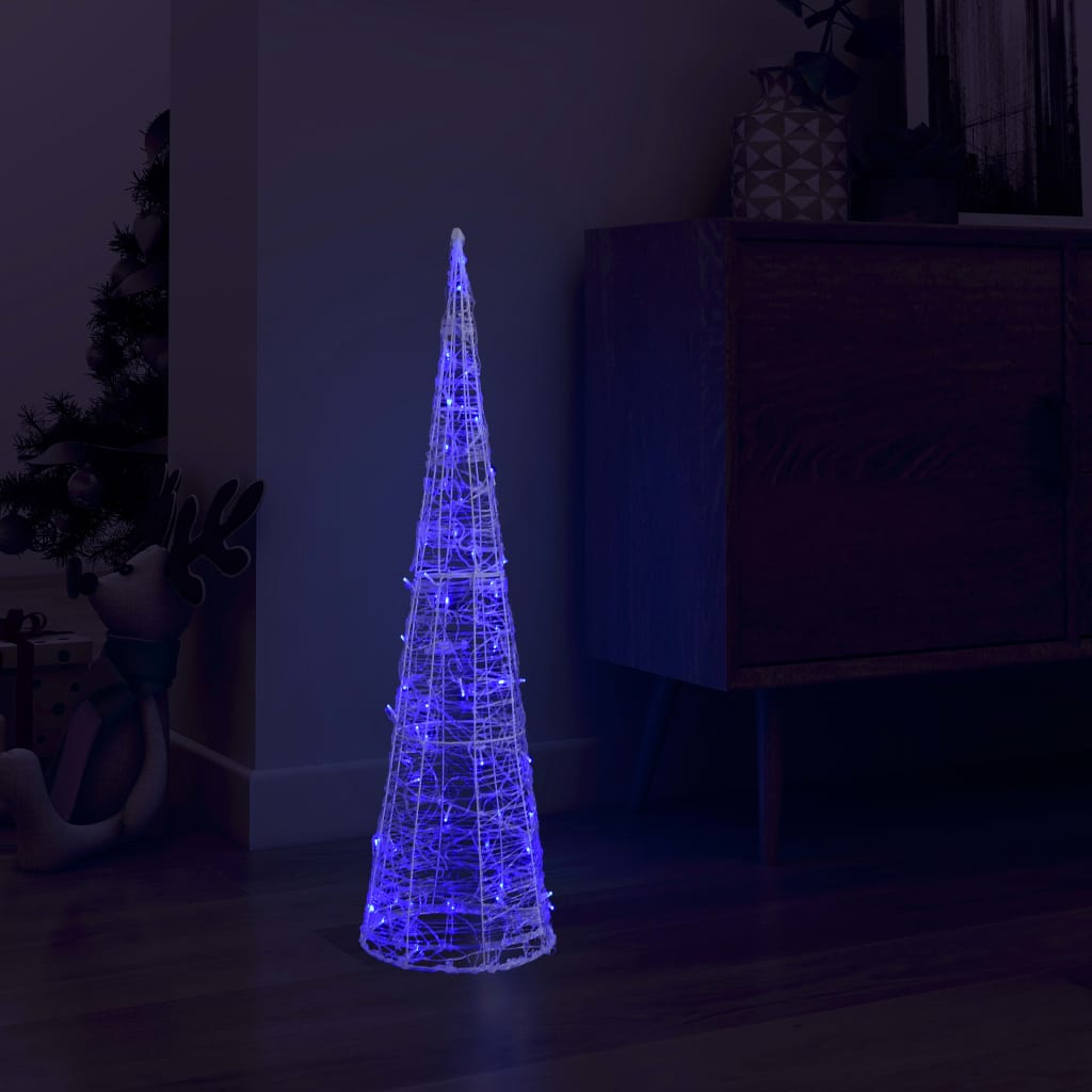 Vidaxl Light Cone Decorative LED Azul 90 cm Acrílico