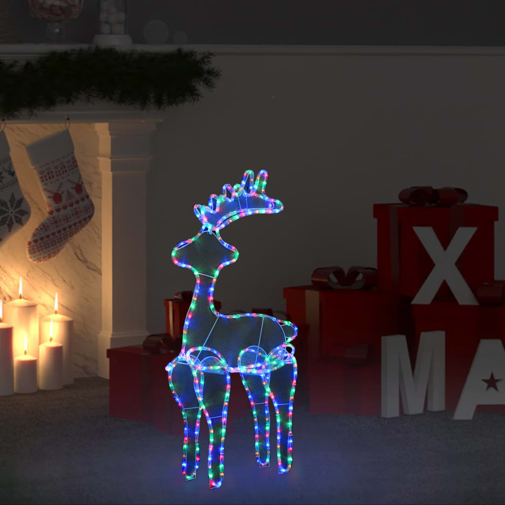 Vidaxl Decoraciones navideñas Reno con Mesh 306 LED 60x24x89 cm