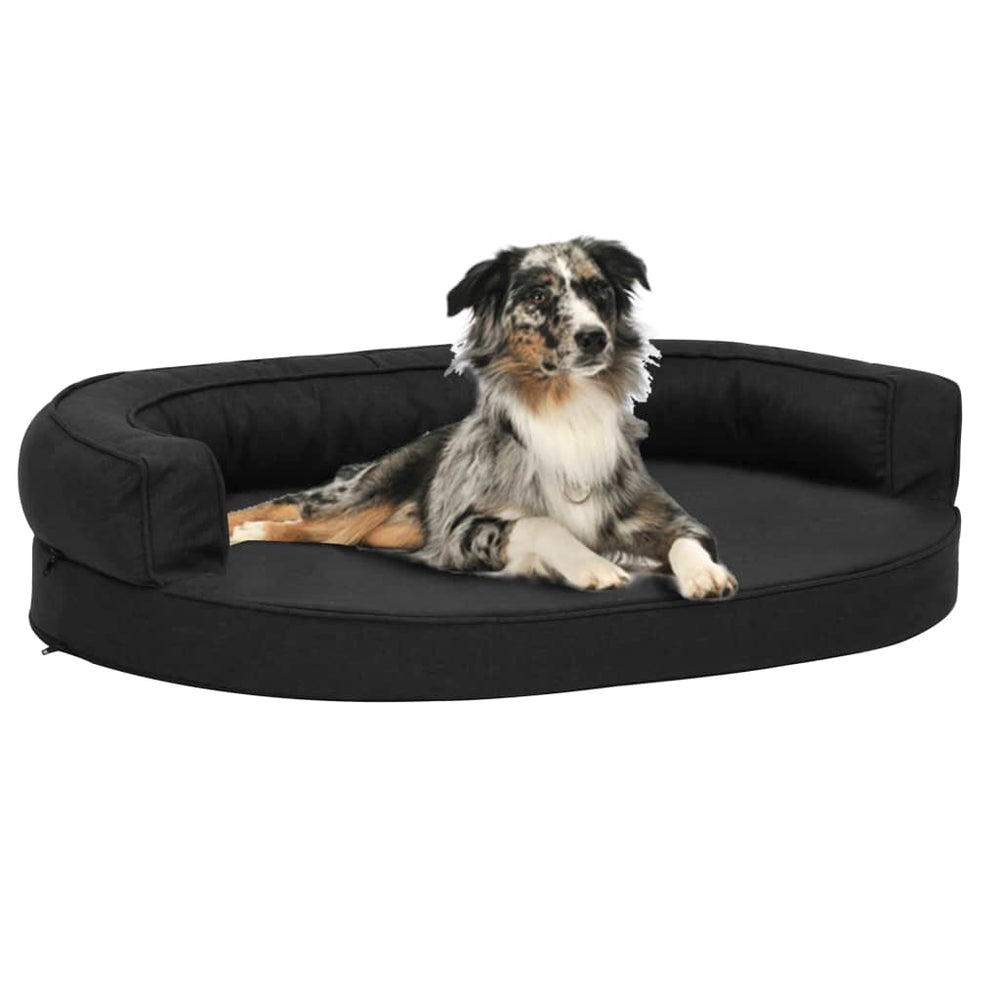 Vidaxl Dog Letto di lino ergonomico 75x53 cm nero