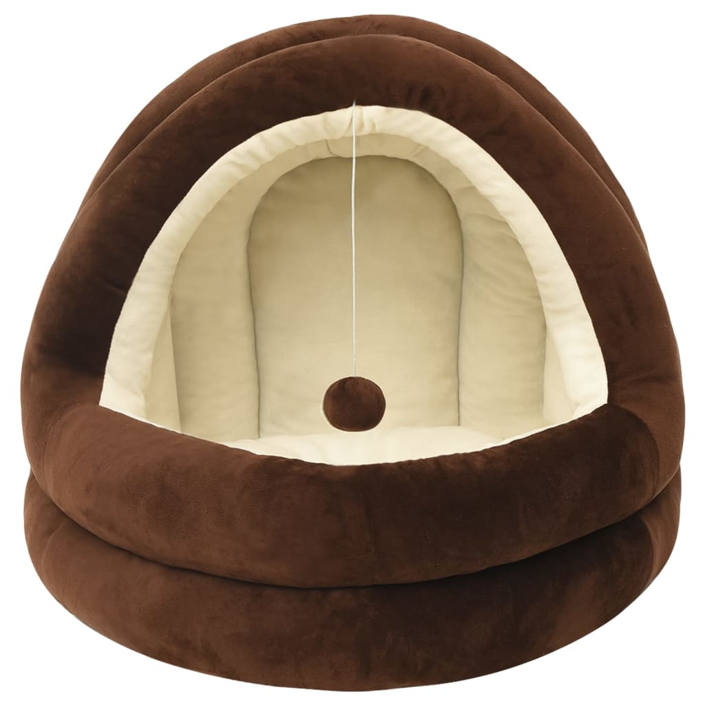 Vidaxl -Katzenkorb 40x40x35 cm braun und cremefarben