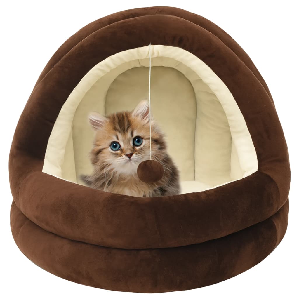 Vidaxl -Katzenkorb 40x40x35 cm braun und cremefarben