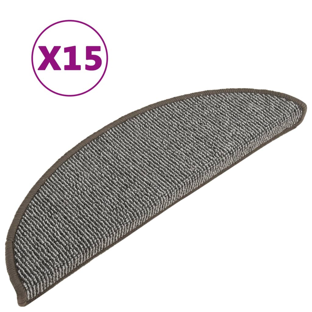 Mattes d'escalier Vidaxl 15 ST 56X17X3 CM SEMI-ROUNES