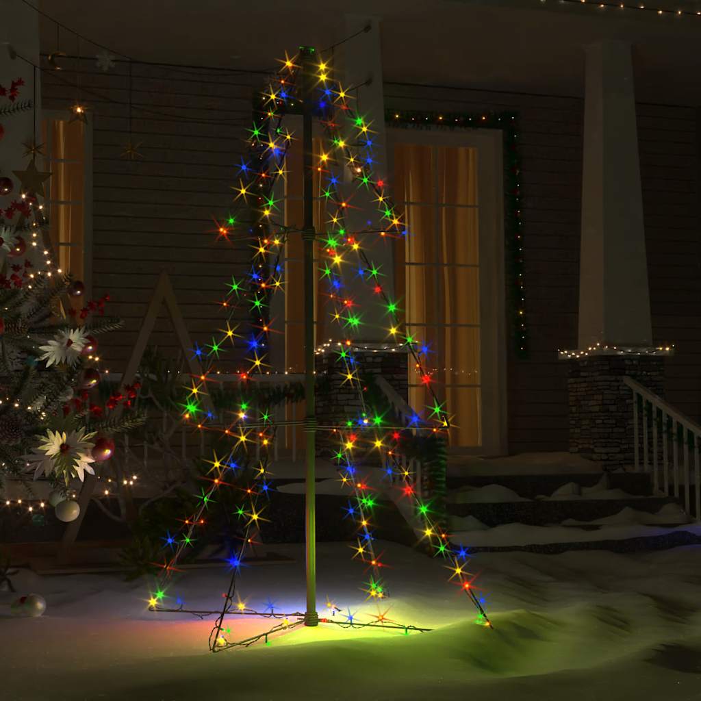 Vidaxl kegelkerstboom 160 LEDS à l'intérieur et à l'extérieur 78x120 cm