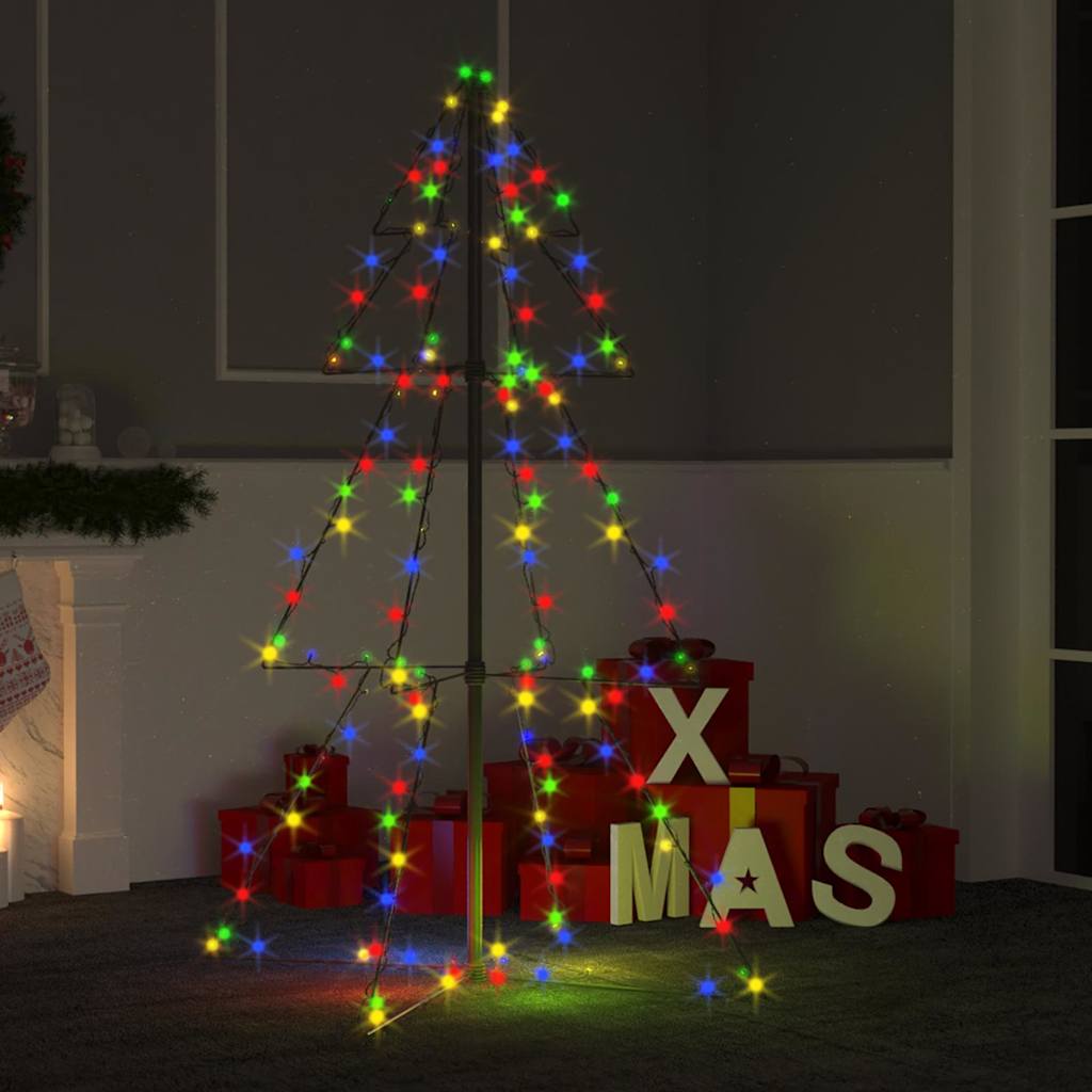 Vidaxl kegelkerstboom 160 LEDS à l'intérieur et à l'extérieur 78x120 cm