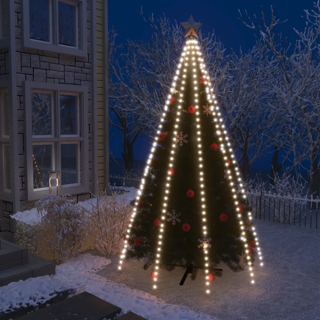 Éclairage d'arbre de Noël Vidaxl avec 400 LEDS Net blanc froid 400 cm
