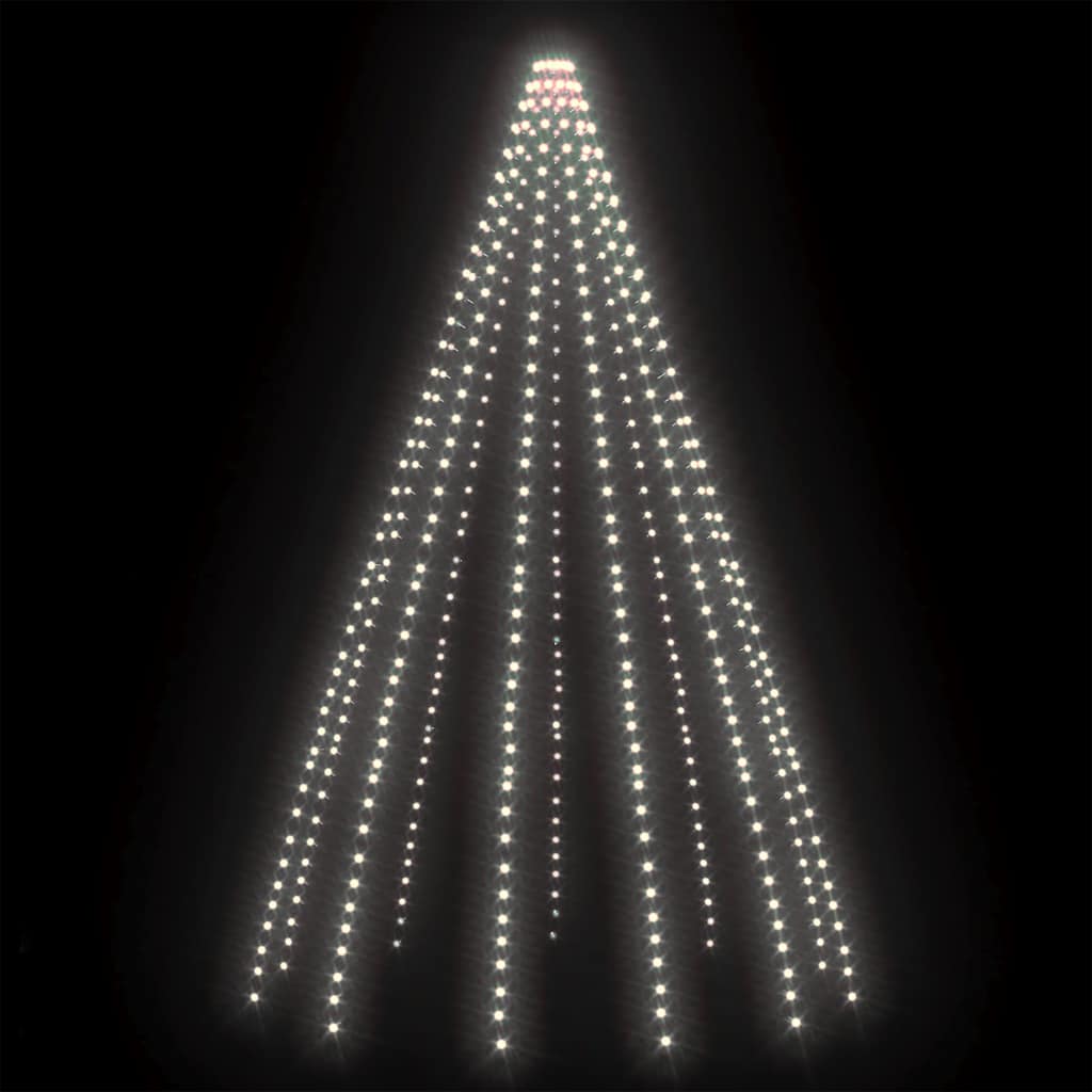 Iluminación de árbol de Navidad Vidaxl con 500 leds blanco frío dentro de 500 cm