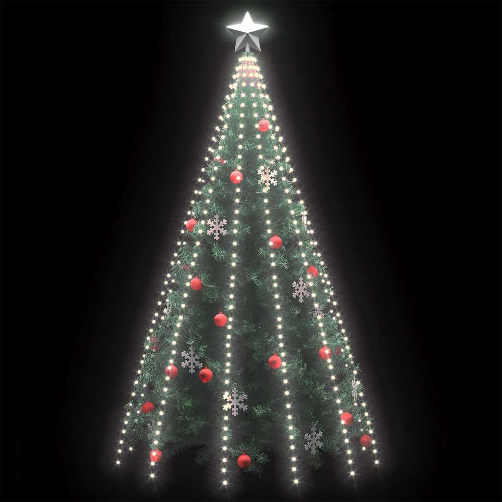Iluminación de árbol de Navidad Vidaxl con 500 leds blanco frío dentro de 500 cm
