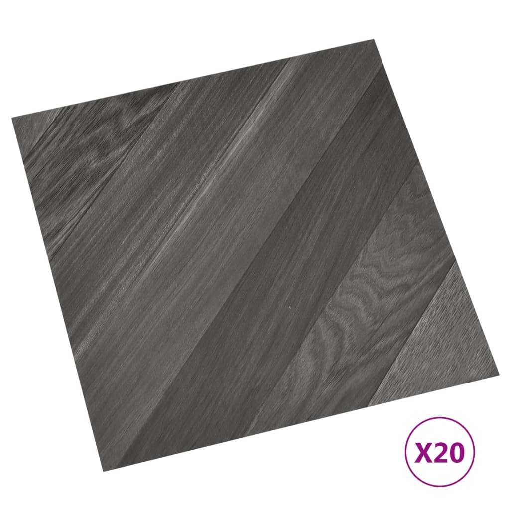 Vidaxl Floorboards 20 St Self -Adhesive 1,86 m² PVC Strepted Grey