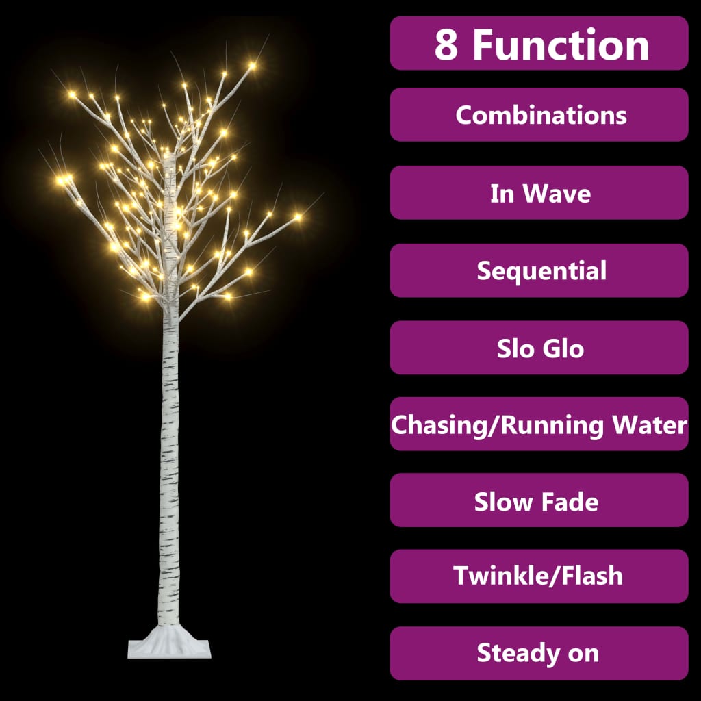 Vidaxl Christmas Tree Willow con 140 LED en blanco cálido dentro y fuera de 1,5 m