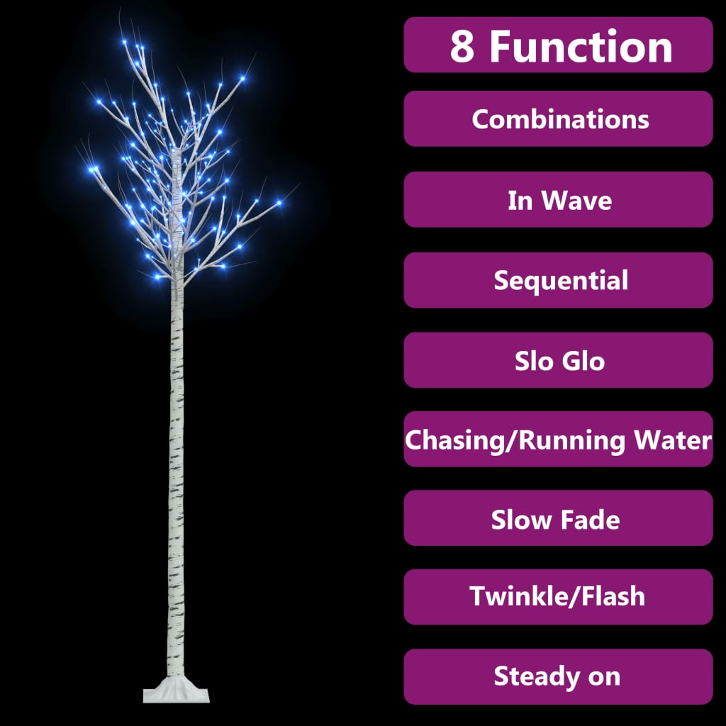 Vidaxl Christmas Tree Willow con 200 LED azules dentro y fuera de 2.2 m