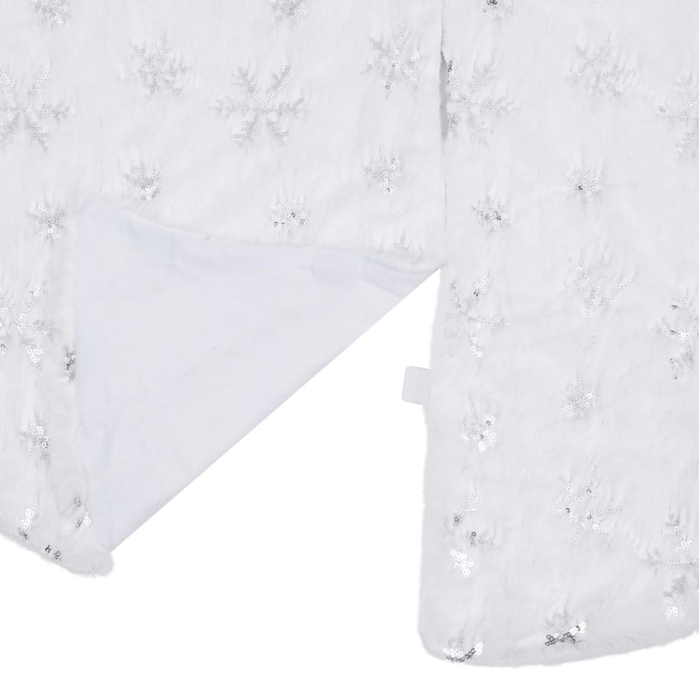 Vidaxl luxe kerstboomrok wit 150 cm imitatiebont