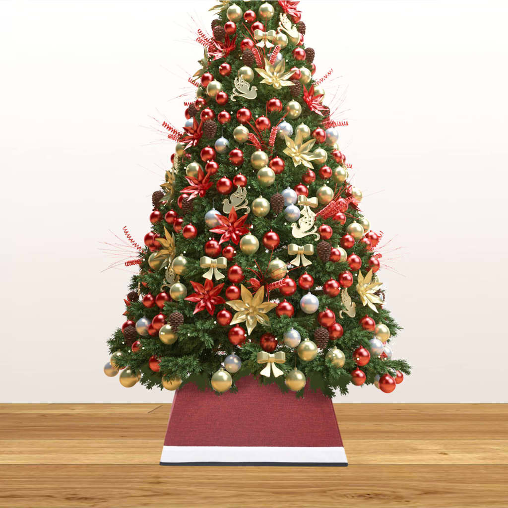 Falda de árbol de Navidad Vidaxl 48x48x25 cm rojo y blanco