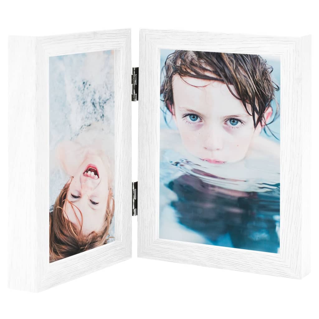 Vidaxl photo frame diptych 2x(10x15 cm) white
