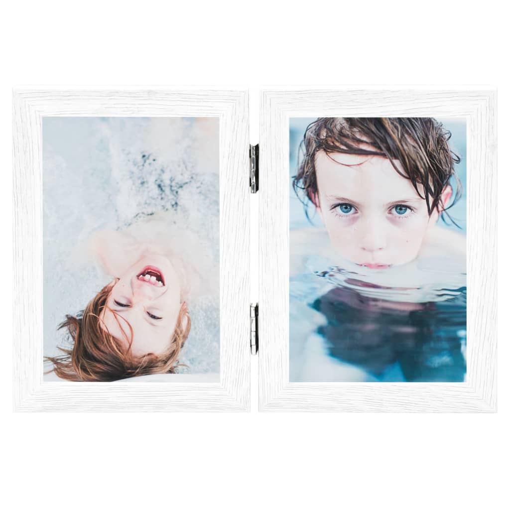 Vidaxl photo frame diptych 2x(10x15 cm) white