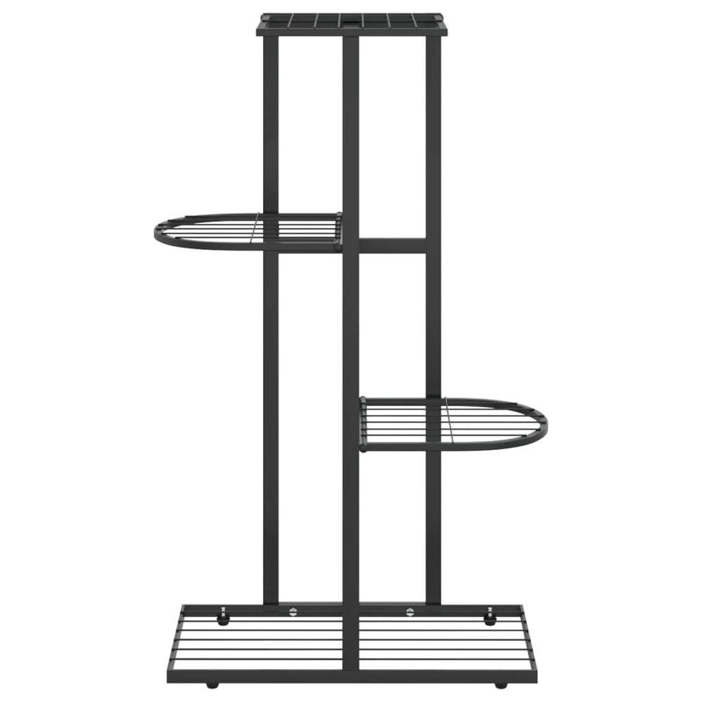 Vidaxl Flower Stand with 4 Tiers 43x22x76 cm Metal Black