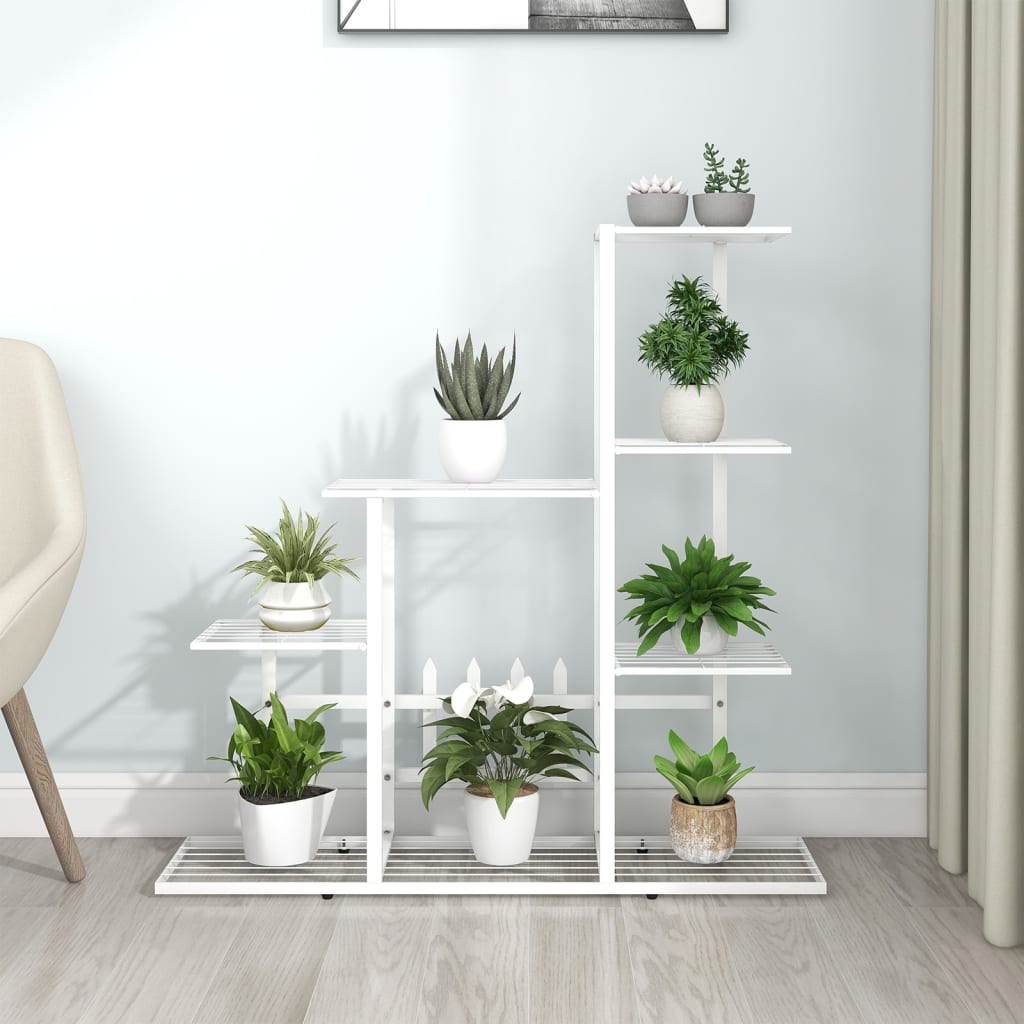 Vidaxl flower stand 94.5x25x88 cm metal white