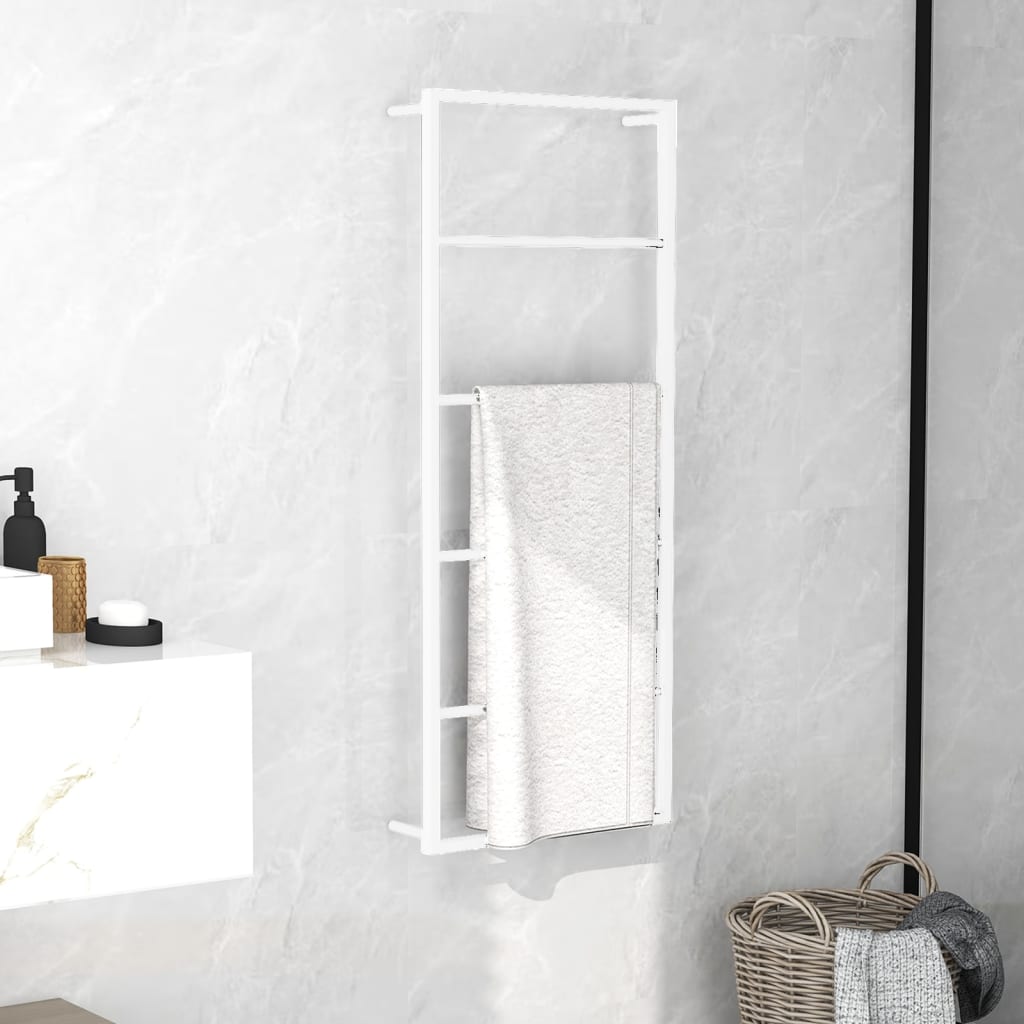 Vidaxl towel rack white 45x10x115 cm steel