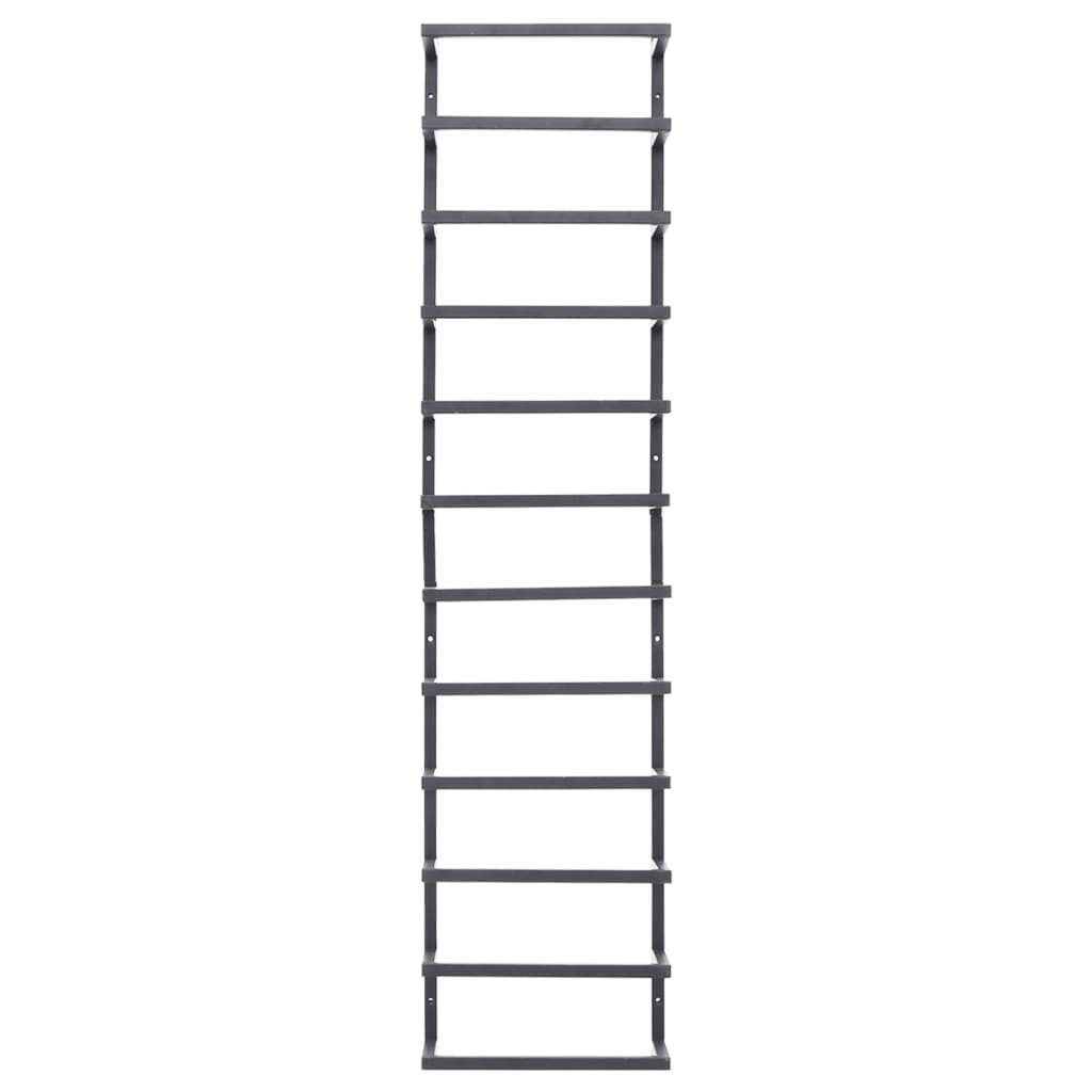 Rejilla de toallas Vidaxl 24x12x96 cm de acero negro