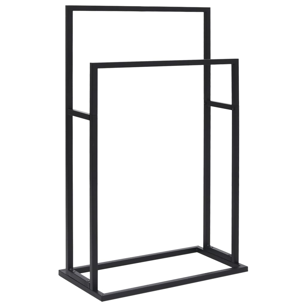 Vidaxl freestanding towel rack 48x24x78.5 cm iron black