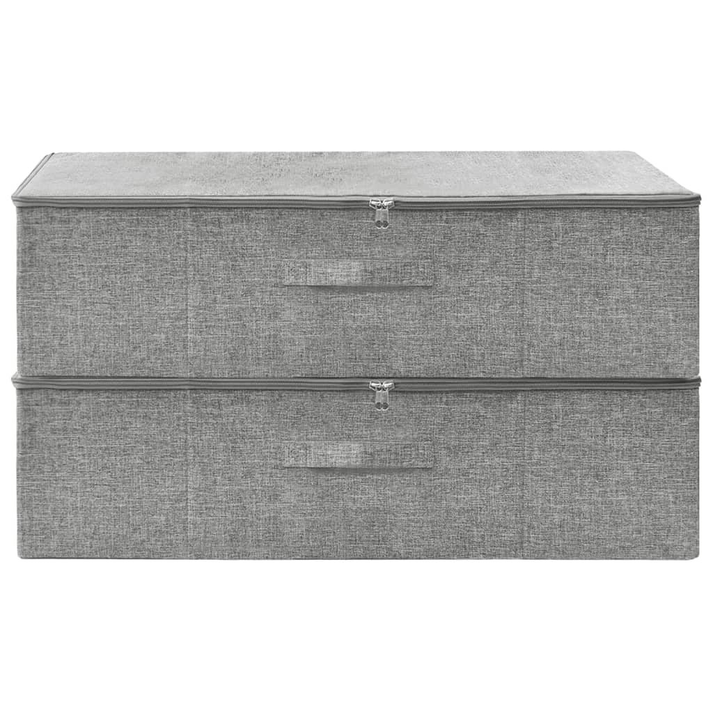 VIDAXL -Speicherboxen 2 ST 70x40x18 cm Stoff grau