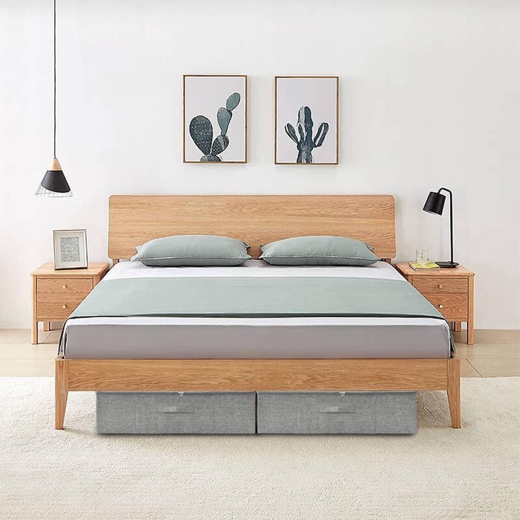 VIDAXL -Speicherboxen 2 ST 70x40x18 cm Stoff grau