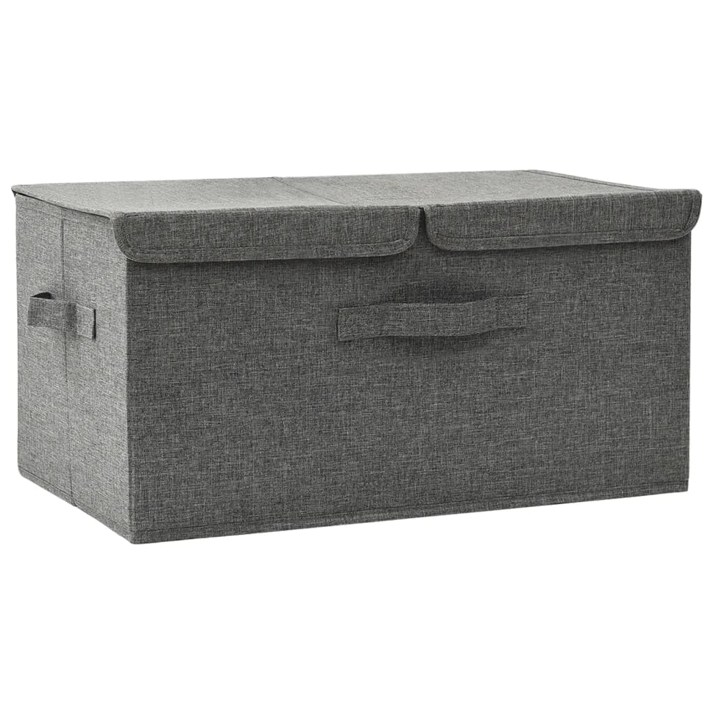 Boîte de rangement Vidaxl 50x30x25 cm Anthracite en tissu -colore