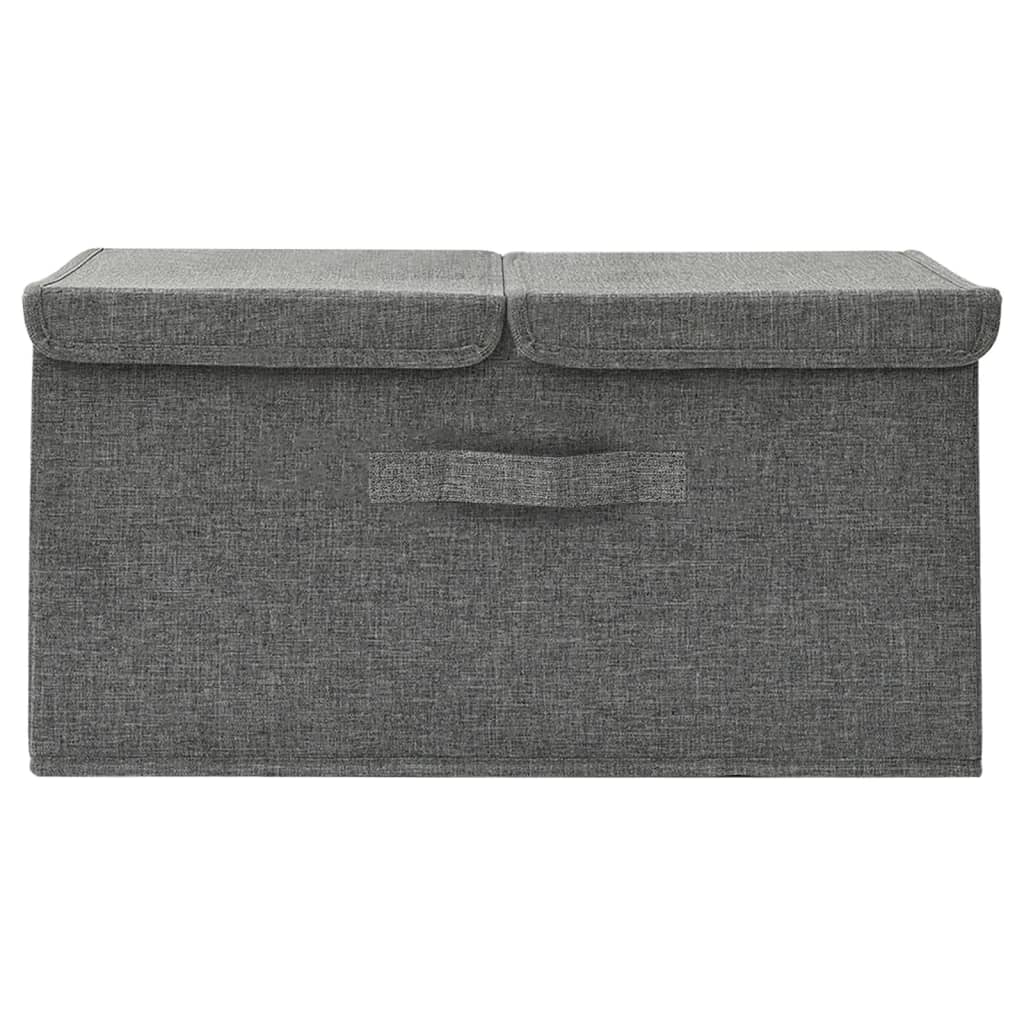 Boîte de rangement Vidaxl 50x30x25 cm Anthracite en tissu -colore