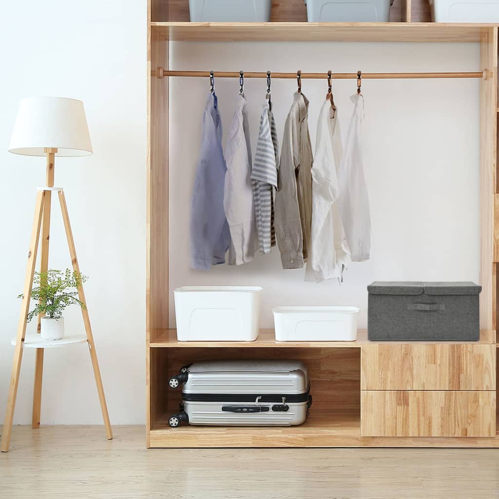 Boîte de rangement Vidaxl 50x30x25 cm Anthracite en tissu -colore