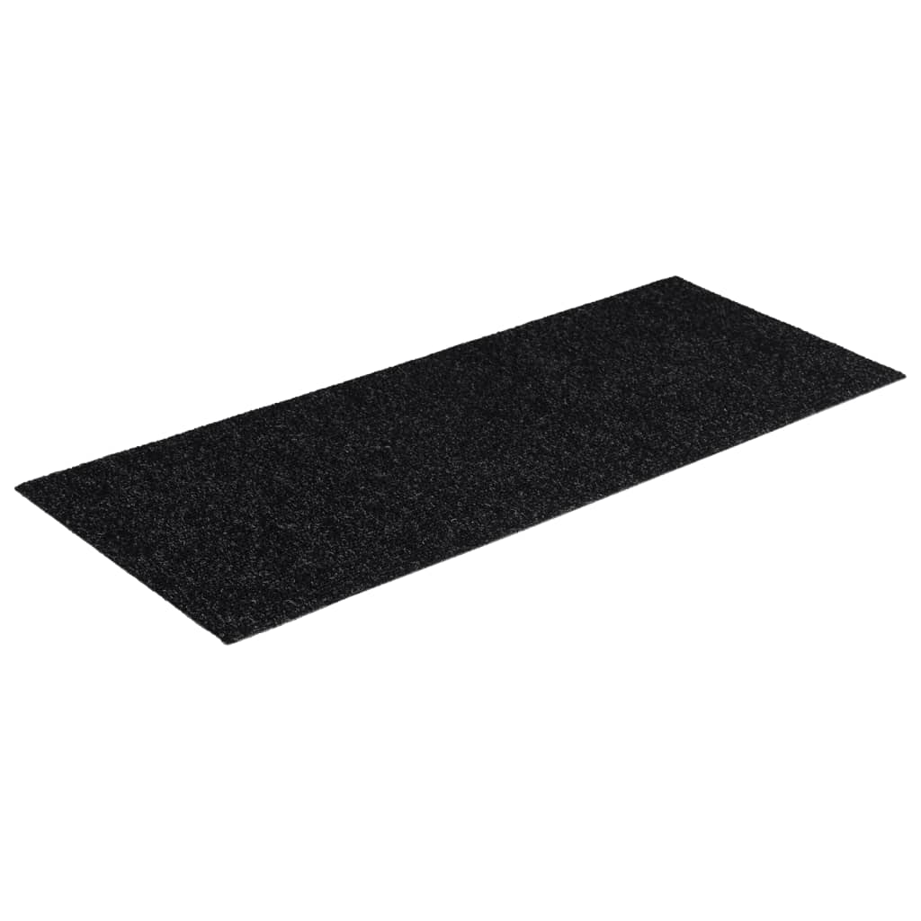 Vidaxl -Treppenmatten selbstadhäsiv 15 Teile 60x25 cm Schwarz Rechteck