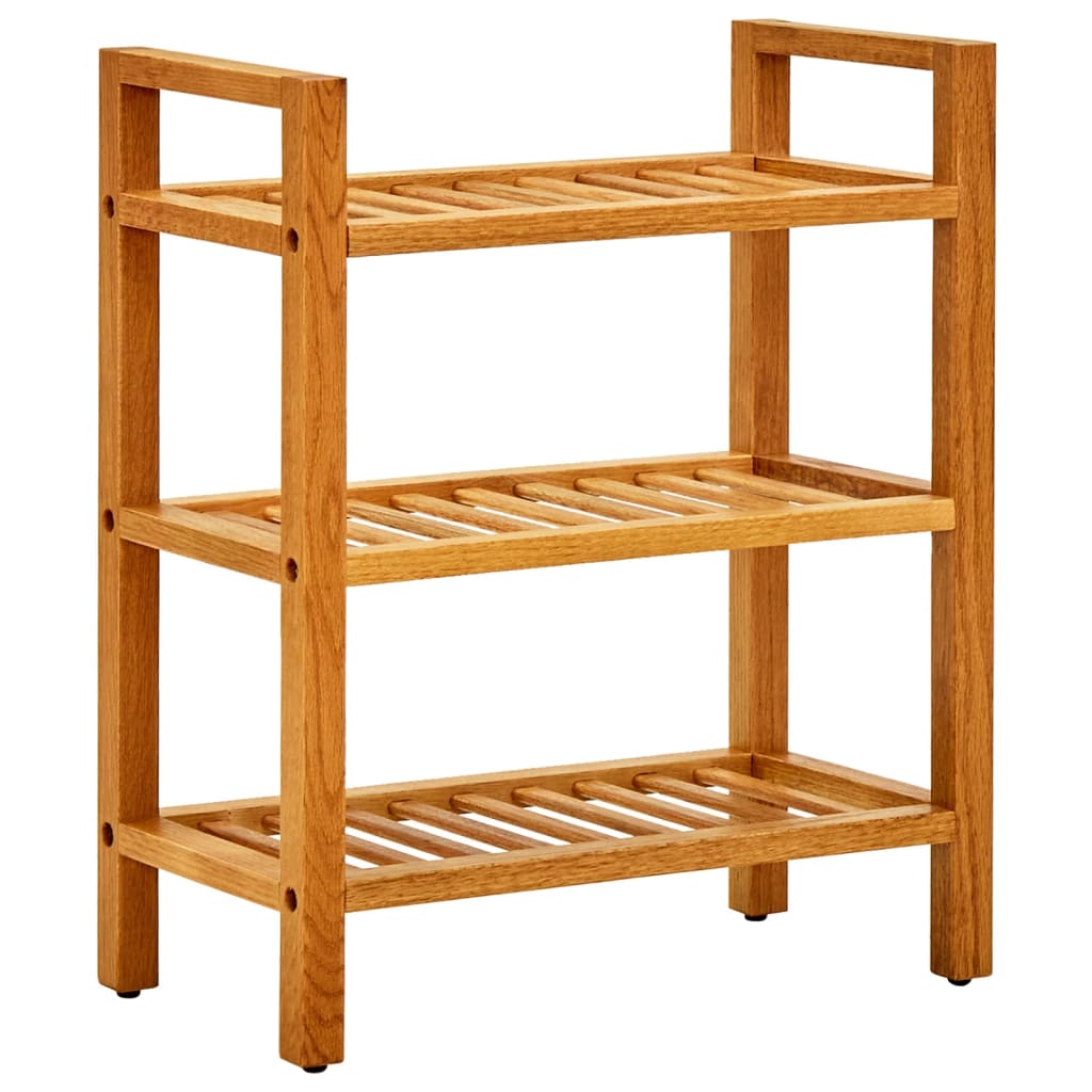 Vidaxl Shoe Rack med 3 hylder 50x27x60 cm solid eg