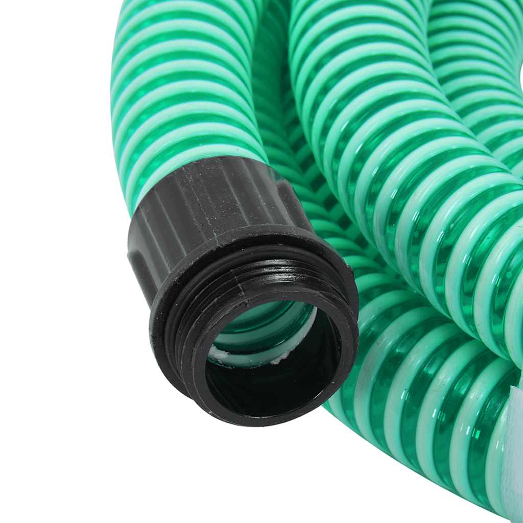 Vidaxl -Saugschlauch mit Messingkupplungen 1,1 '' 7 m PVC Green