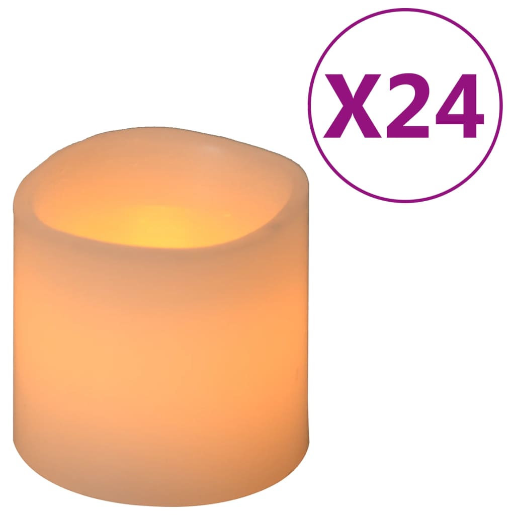 Vidaxl -Kerzen 24 St. LED warmes Weiß