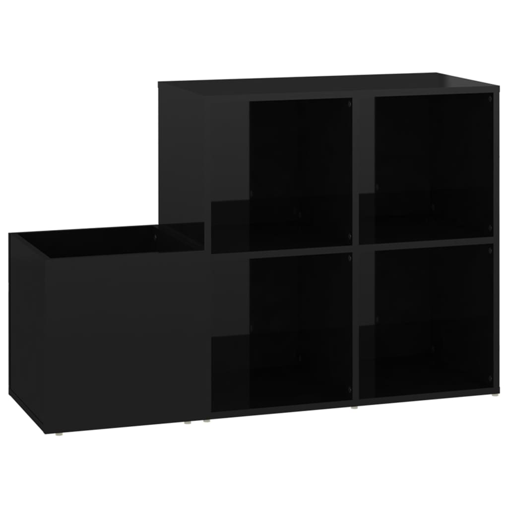VIDAXL OBMPAVA OBMAČILA 105x35.5x70 cm Lastno lestvico Lesa High Gloss Black