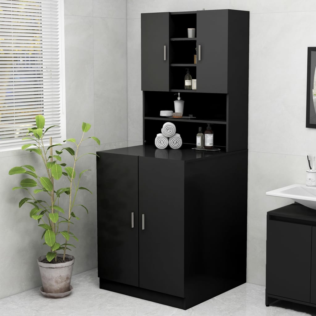 Шкаф за пералня Vidaxx 70.5x25.5x90 см черен