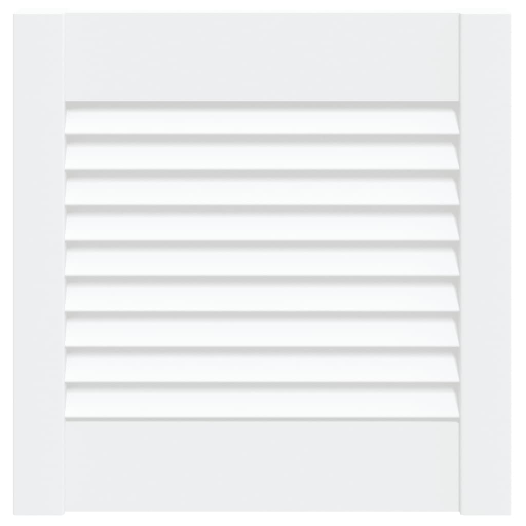 VIDAXL -Schranktür mit Lamellen 39,5 x 39,4 cm Festkiefer weiß