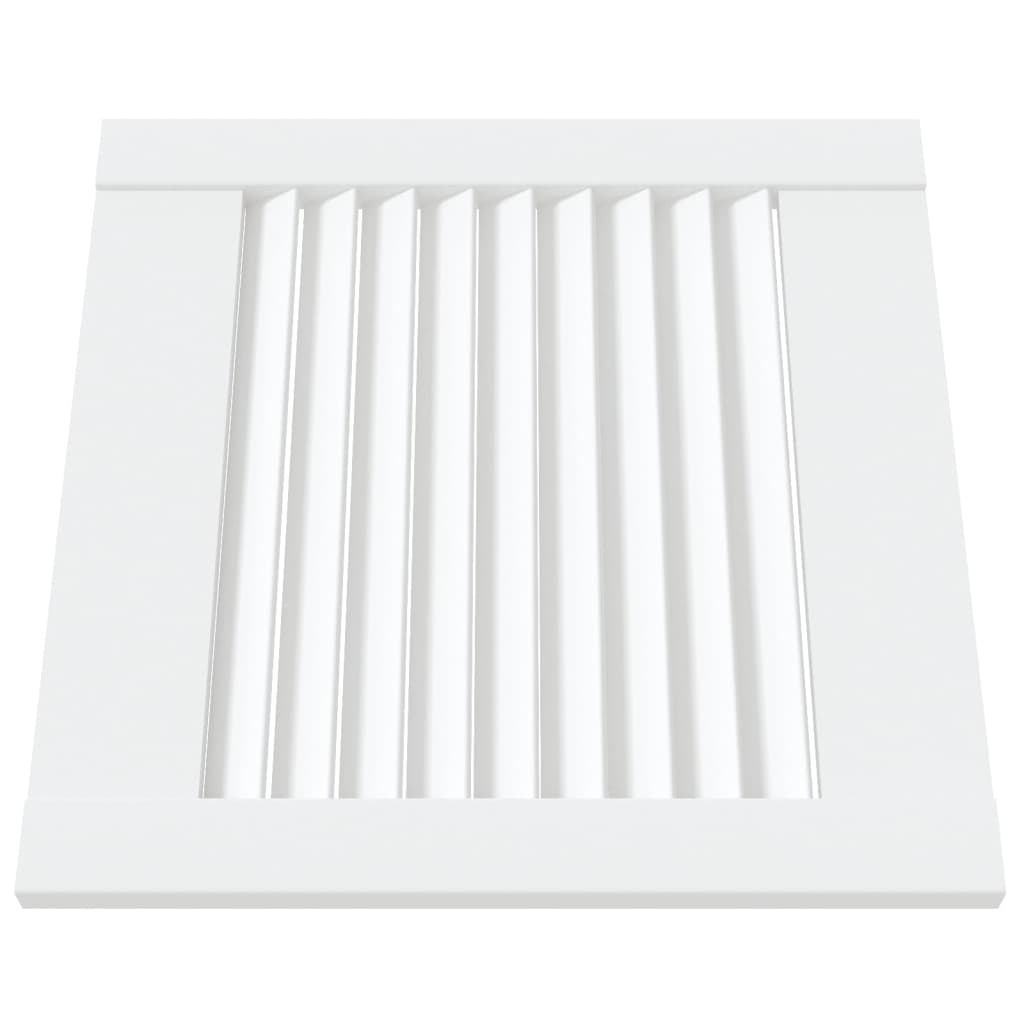 VIDAXL -Schranktüren mit Lamellen 2 Stcs 39,5 x 39,4 cm Kiefernholz Weiß weiß