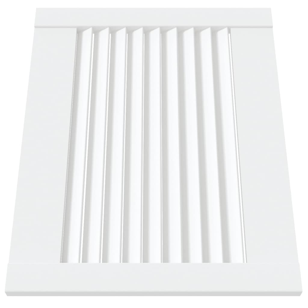 Vidaxl -Schranktüren mit Lamellen 2 Stcs 39,5 x 49,4 cm Kiefernholz Weiß weiß