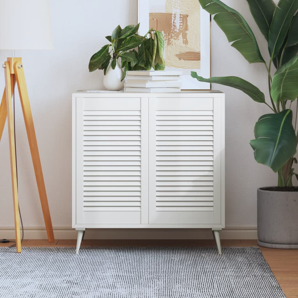 Porte di armadietti Vidaxl con stecche 2 pezzi 69x39,4 cm Pine bianco Solido bianco